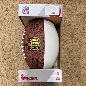 NFL Silver Series Mini Football - Brown, White, and Gold